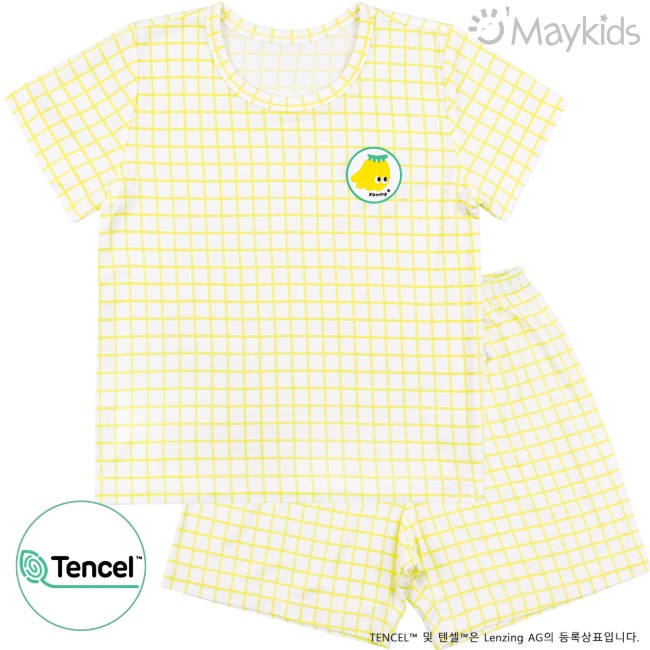 Non-fluorescent Check Yellow Nana - Half Length Modal