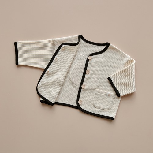 25F/W DTD萌萌大圓臉華夫格開襟衫