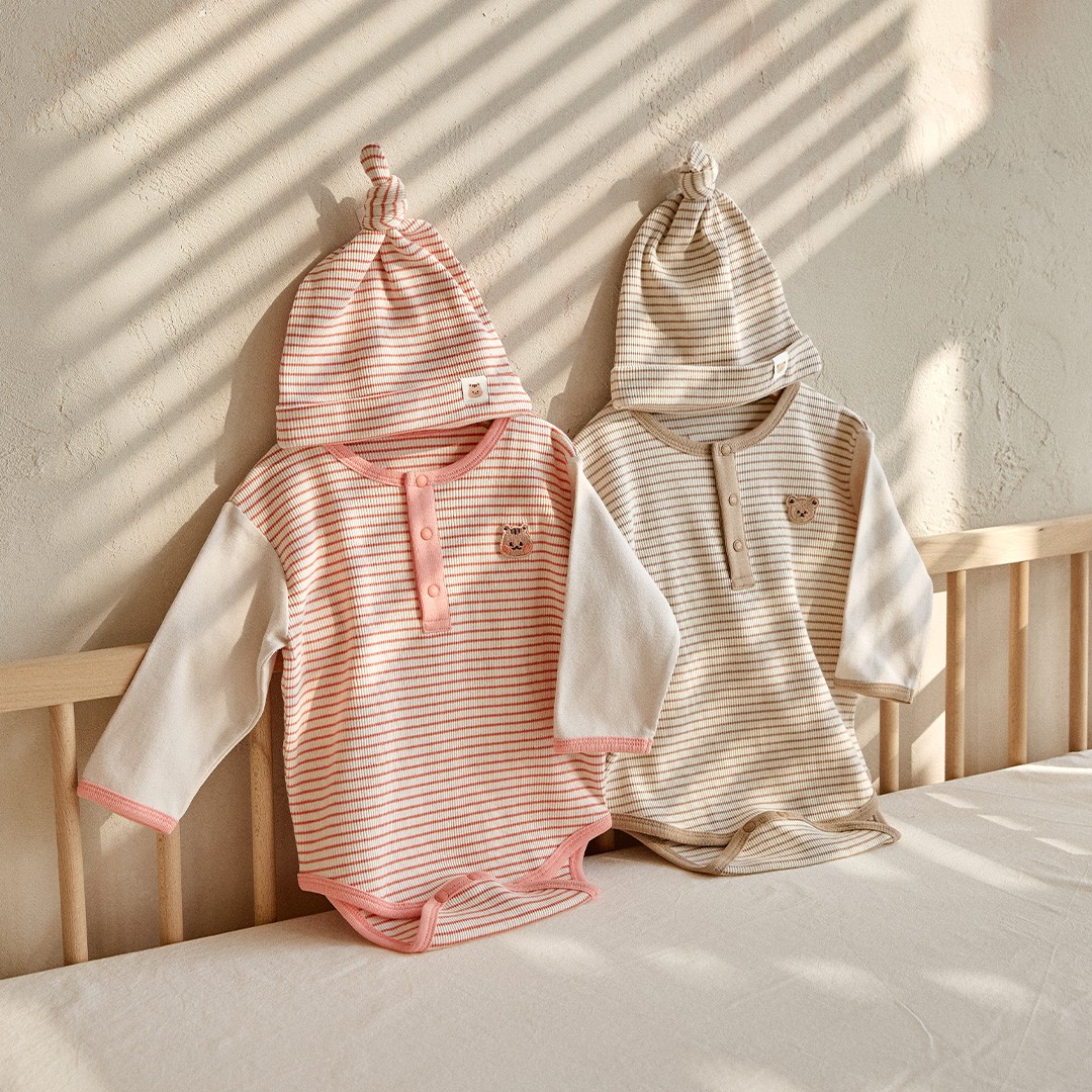 25F/W DTD清新可愛羅紋系列-條紋精靈帽