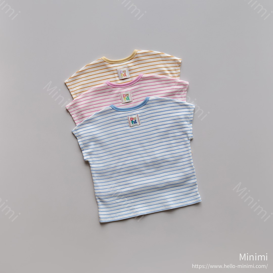 DOT TO DOT 26S/S DTD夏日透清涼系列-彩色條紋T恤&毛圈布短褲套裝 細節圖 8