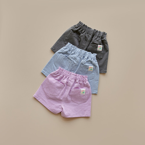 25S/S DTD夏日腰部荷葉牛仔短褲