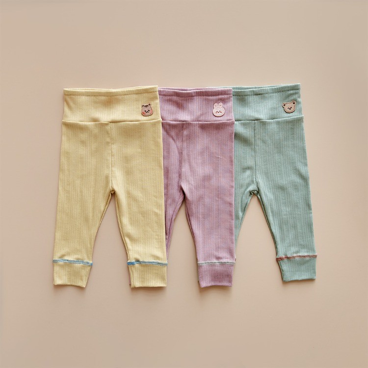 25F/W SUPIMA比馬棉羅紋系列-撞色防脹氣護肚打底褲