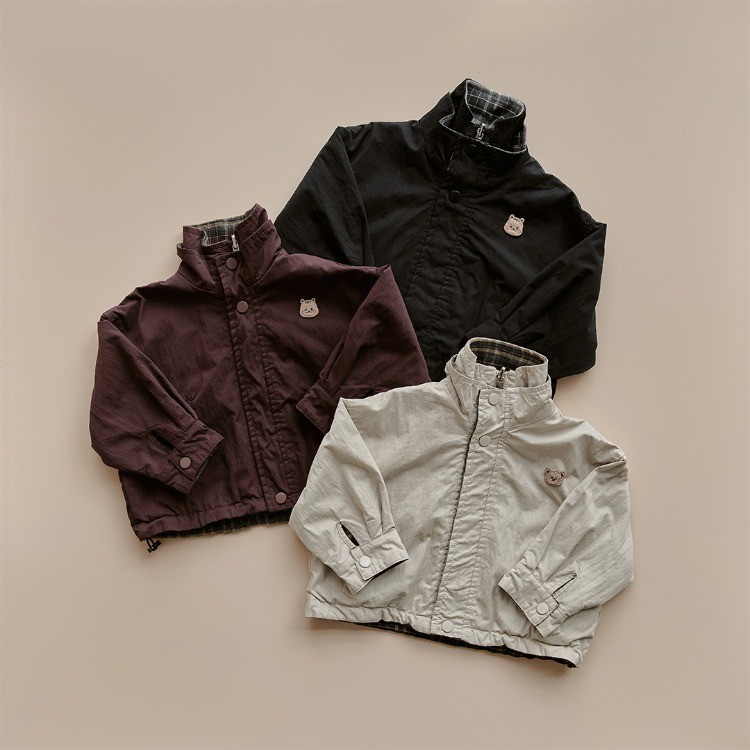 25F/W DTD百變格紋系列-雙面立領防風夾克