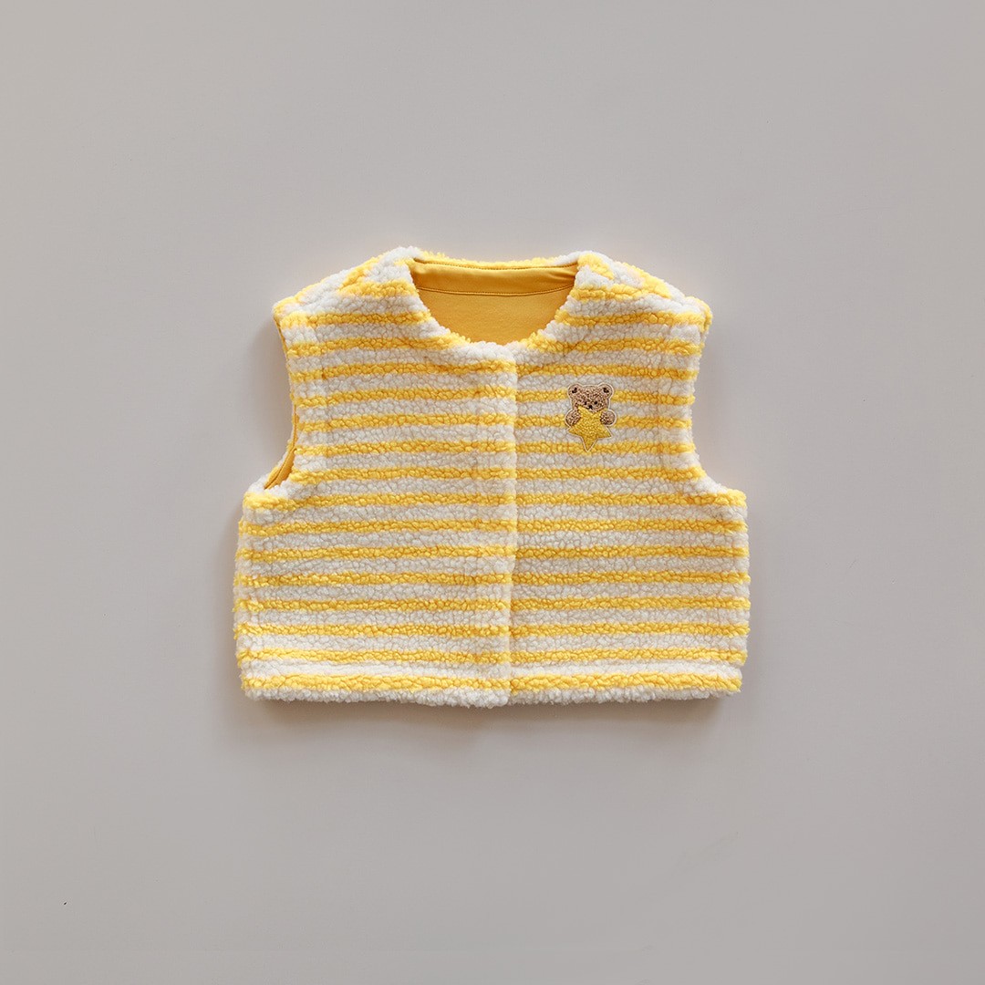 25F/W DTD童心綿綿人物系列-彩色條紋羊羔馬甲