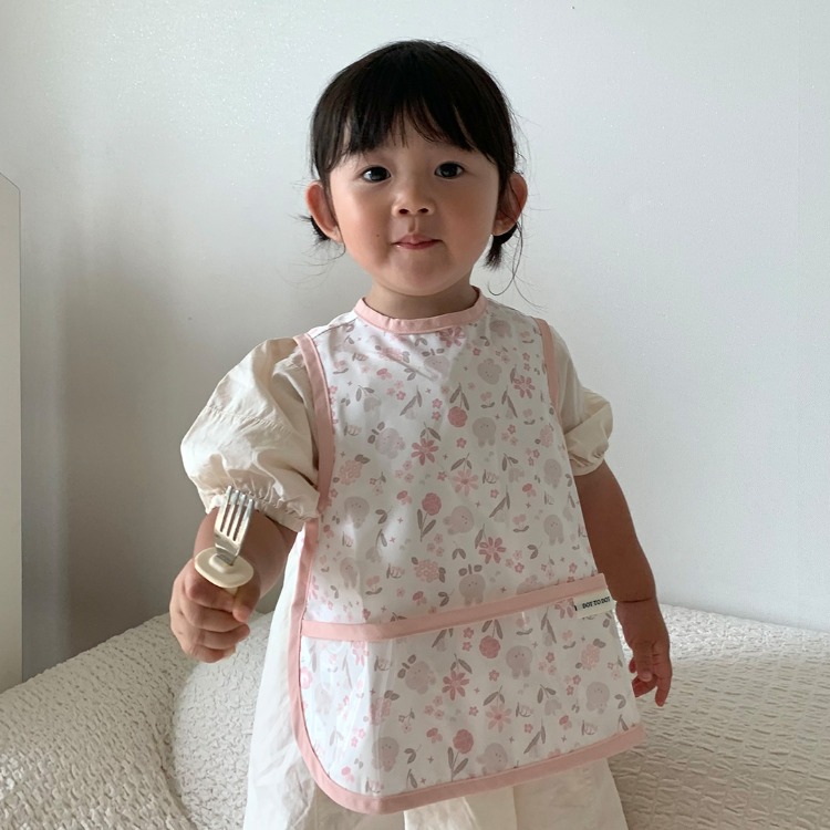 DOT TO DOT CocoBunny花瓣兔兔系列-防水輔食罩衣(無袖) 細節圖 3
