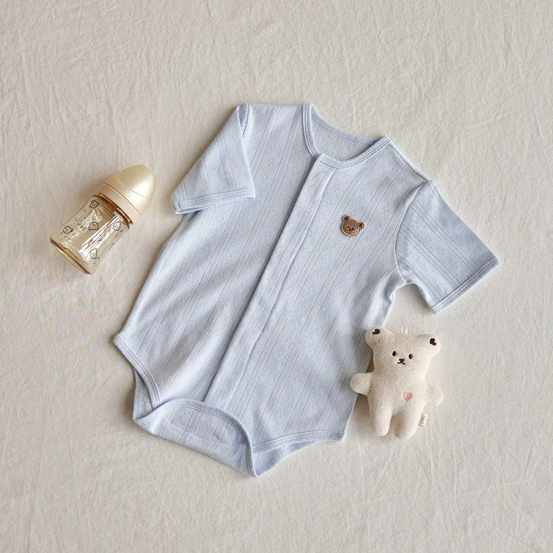 26S/S DTD一碰閉合磁扣系列🧲-清涼鏤空包屁衣