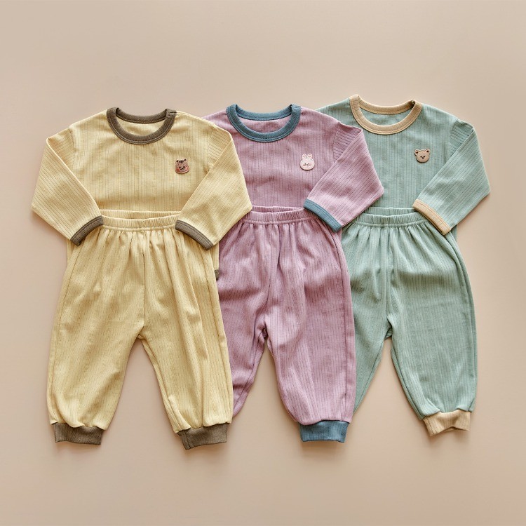 25F/W SUPIMA比馬棉羅紋系列-撞色居家上下套裝