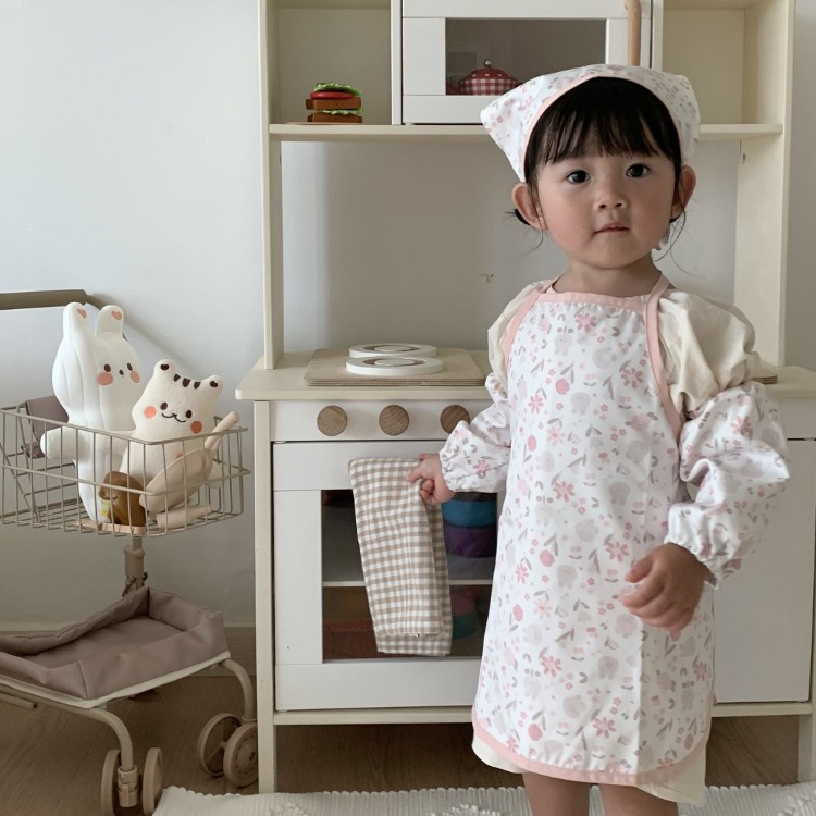 DOT TO DOT CocoBunny花瓣兔兔系列-防水圍裙三件組(圍裙+套袖+頭巾) 細節圖 5