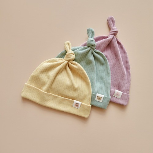 25F/W SUPIMA比馬棉羅紋系列-撞色精靈胎帽