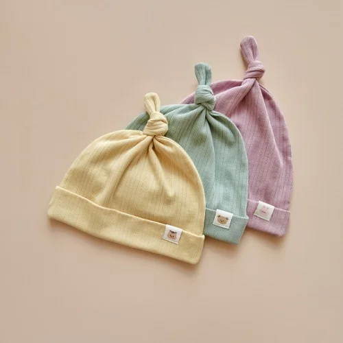 25F/W SUPIMA比馬棉羅紋系列-撞色精靈胎帽