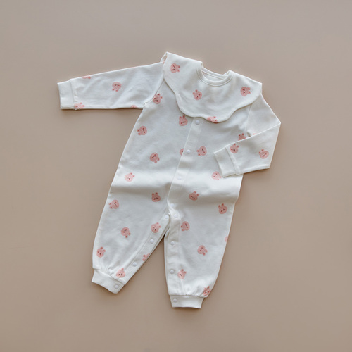 PURE WHITE圓臉新生兒系列-連身服