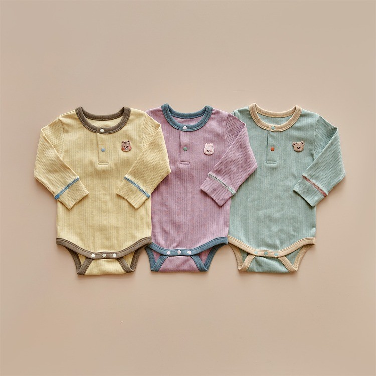 25F/W SUPIMA比馬棉羅紋系列-撞色包屁衣