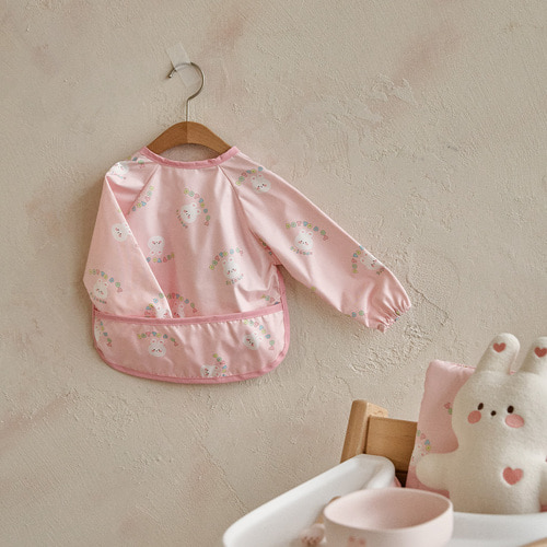 25F/W DTD Happy萌趣圓圓臉系列-防水輔食罩衣(長袖)