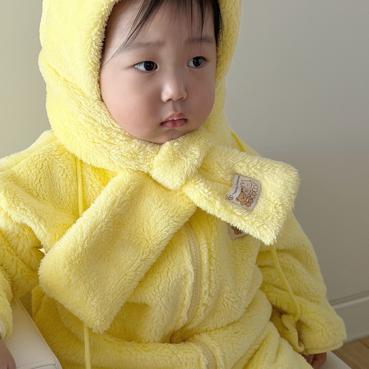 (超福利款🎉)DOT Together Fluffy暖呼呼系列-微纖維萌耳連帽圍巾