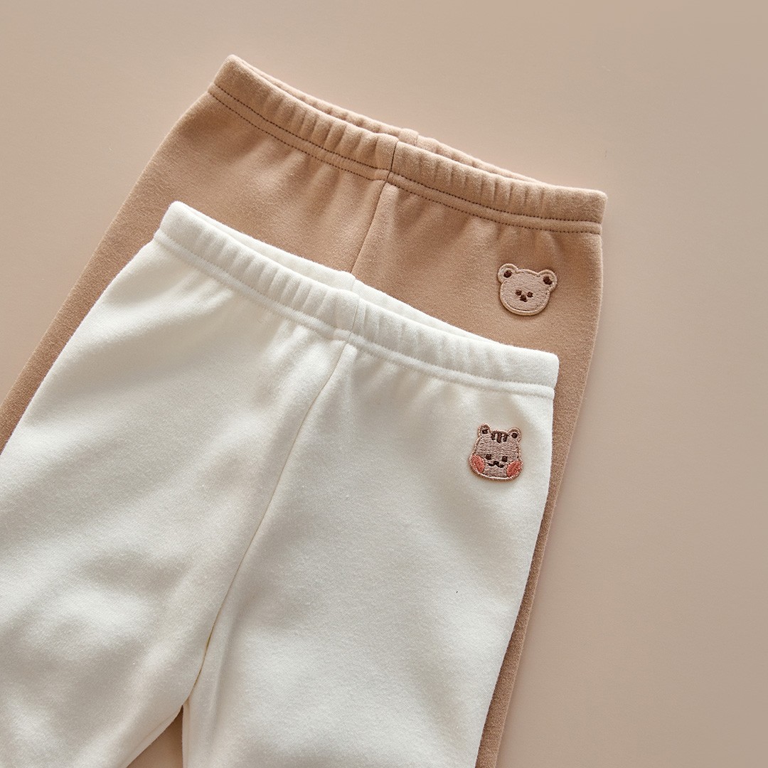 25F/W DTD果凍人物系列-配色豎條紋保暖打底褲