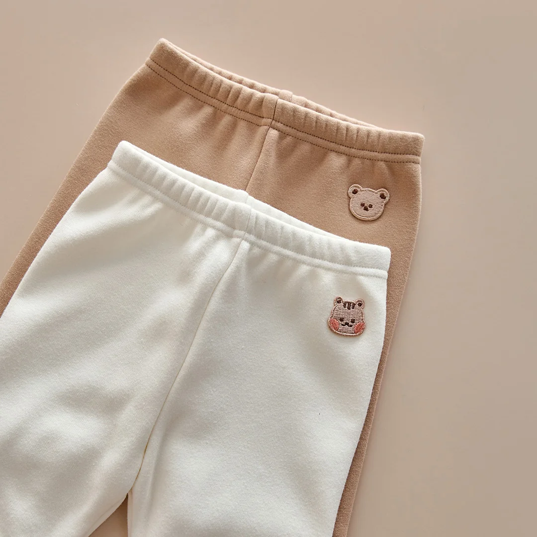 25F/W DTD果凍人物系列-配色豎條紋保暖打底褲