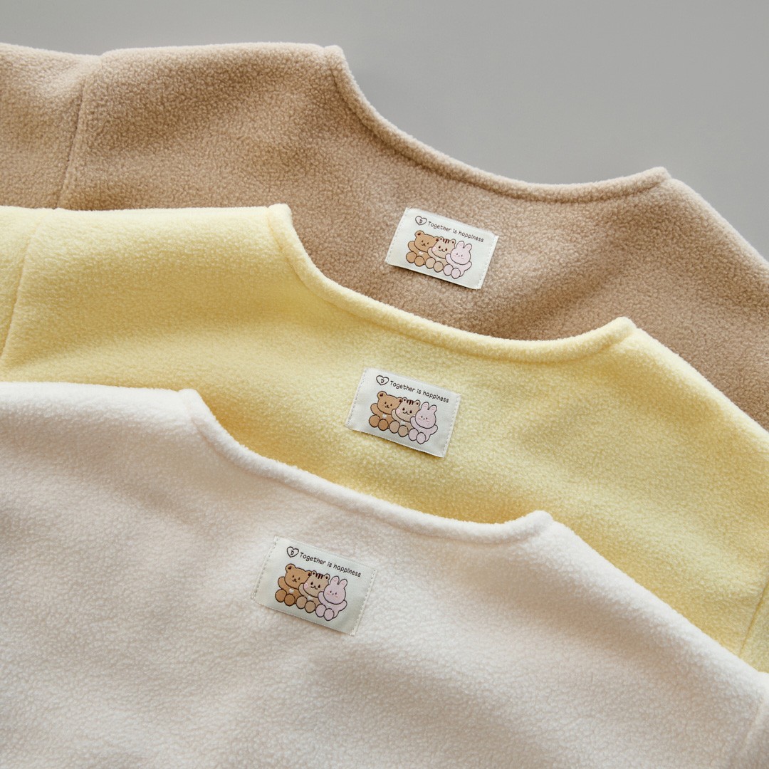 25F/W DOTTogether搖粒絨愛心紐扣保暖全套 (開襟衫+背心+束腿褲三件套)