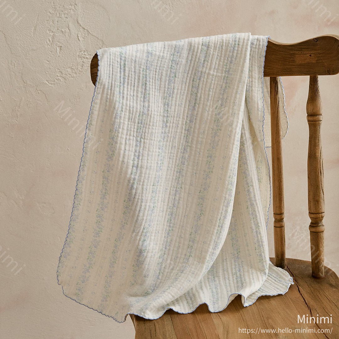 26S/S DTD Flora碎花溫馨系列-棉紗輕薄蓋毯