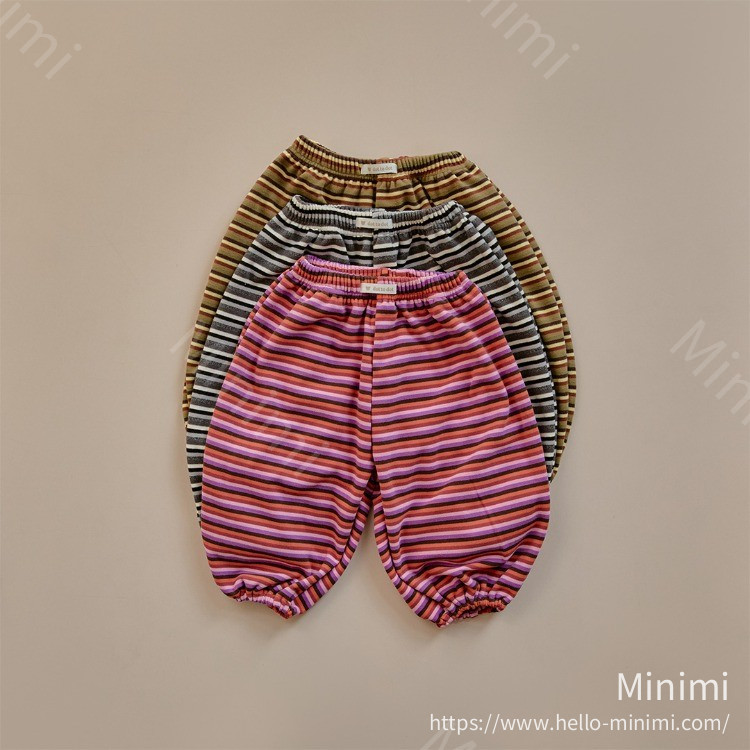 DOT TO DOT DTD馬卡龍彩條系列-天鵝絨防蚊燈籠褲 細節圖 7