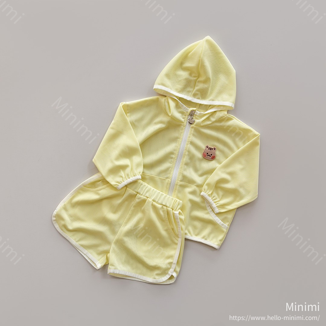 26S/S DTD夏日透清涼系列-彩色包邊拉鍊上下套裝