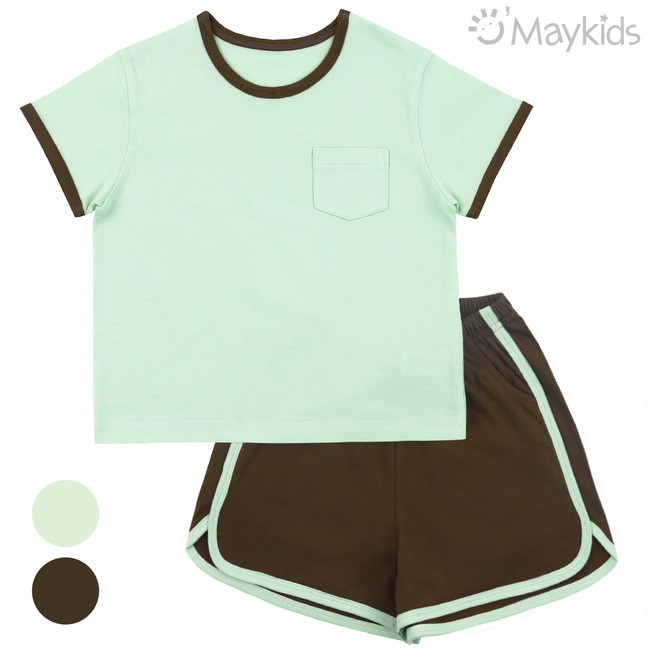 Non-fluorescent May Mint Mocha - Half Length Lounge Set
