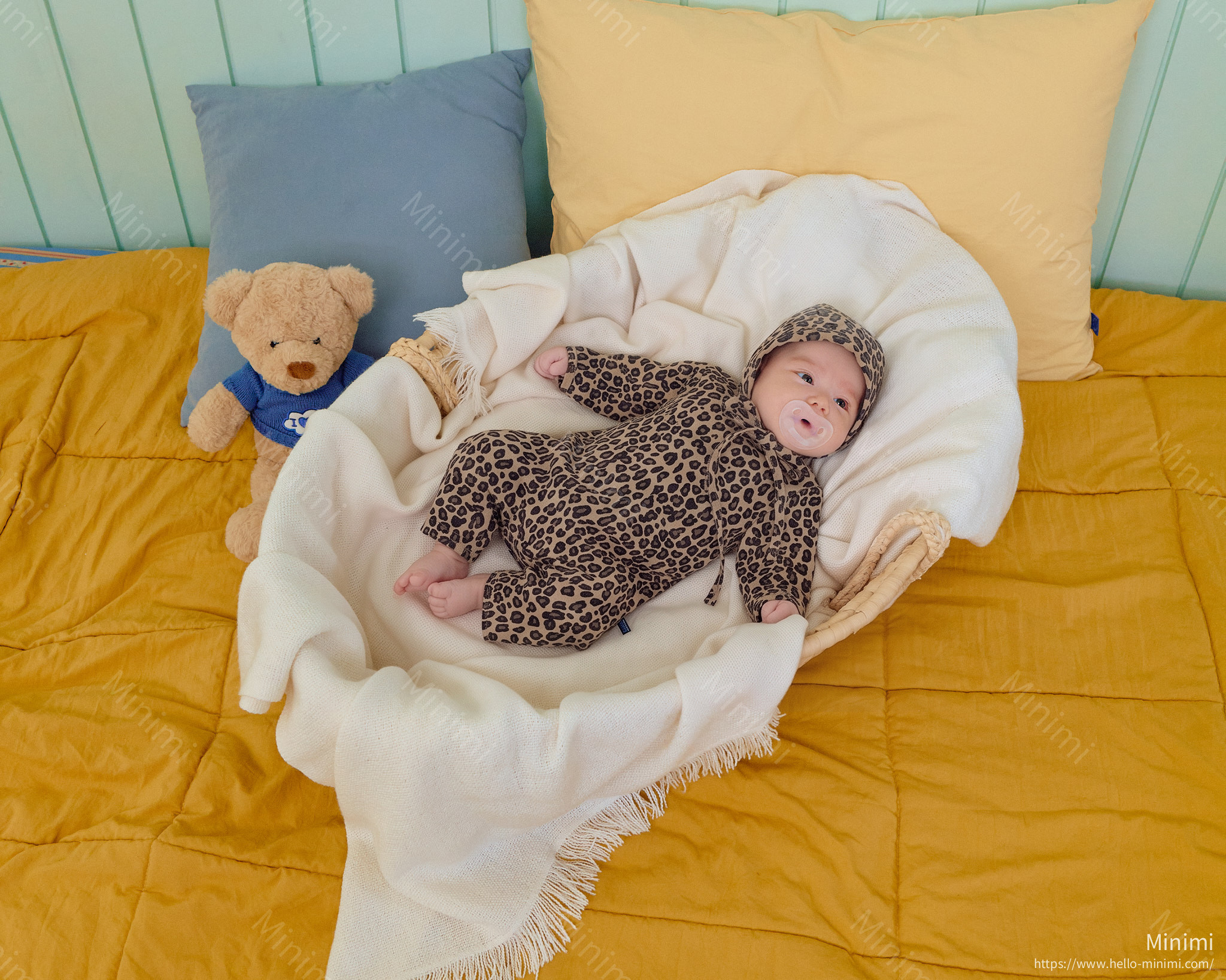 oott bebe Little Leopard Full Bodysuit + Bonnet Set 細節圖 15