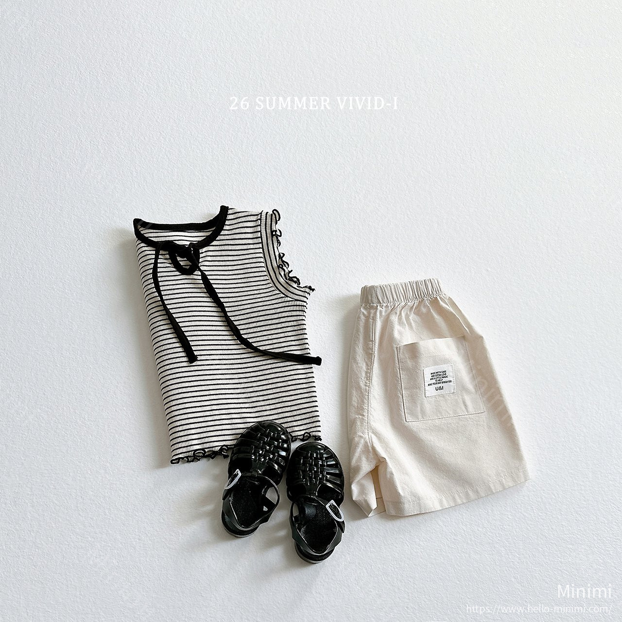 VIVID-I Ribbon Hole Striped Sleeveless Top 細節圖 6