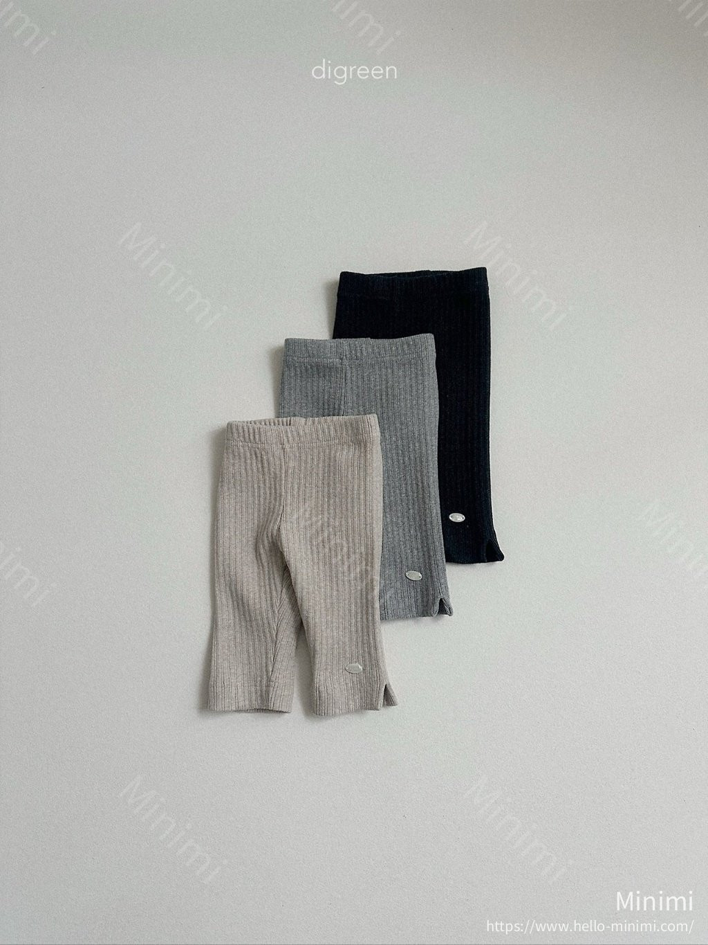 digreen Rib Capri Leggings - 韓國童裝代購主圖