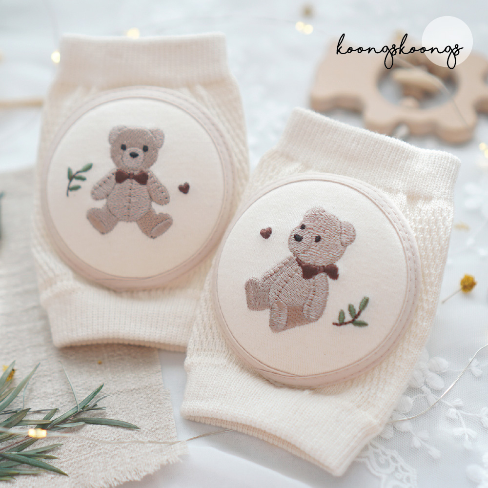 [Knee Pads] Nice to Meet You Bear Organic Baby Knee Pads