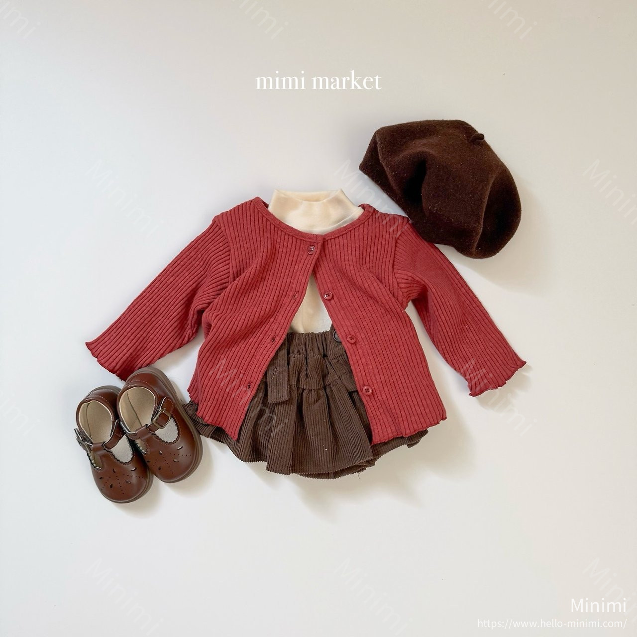 mimi-market Ribbed Cardigan 細節圖 1