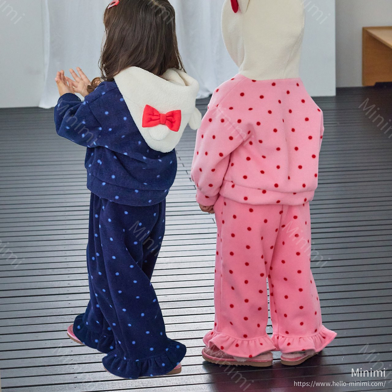 1st BLUE Fleece Frill Pants 韓國童裝現貨