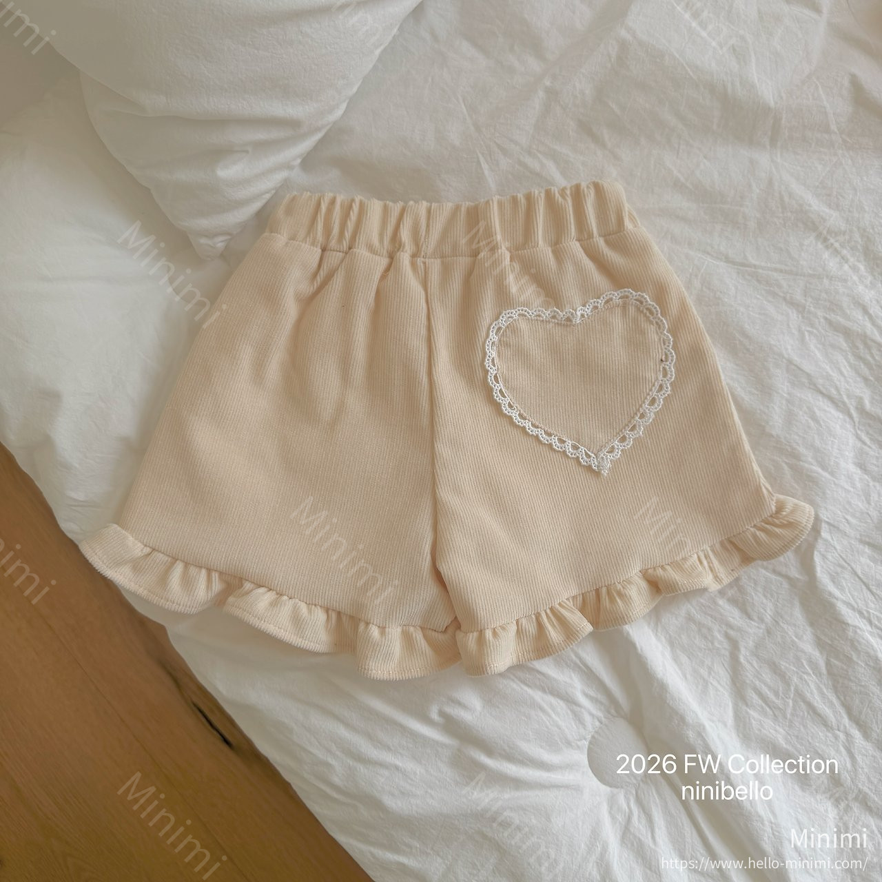 ninibello Heart Frill Corduroy Shorts 細節圖 10