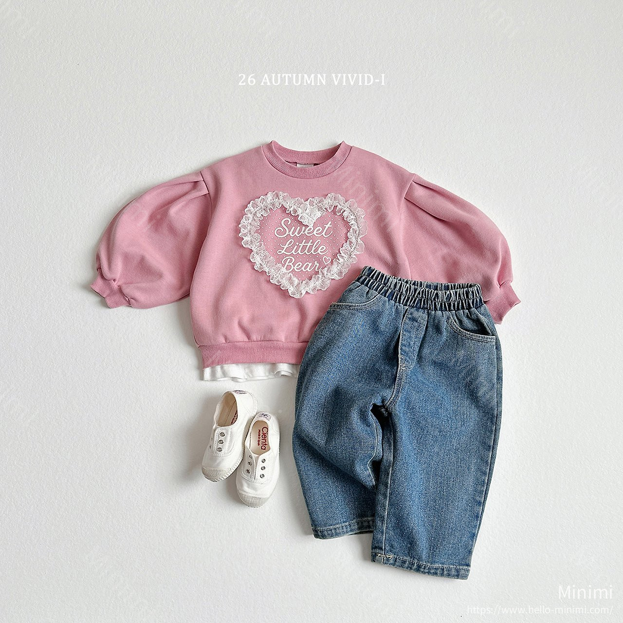 VIVID-I Heart Lace Puff Sweatshirt 細節圖 1