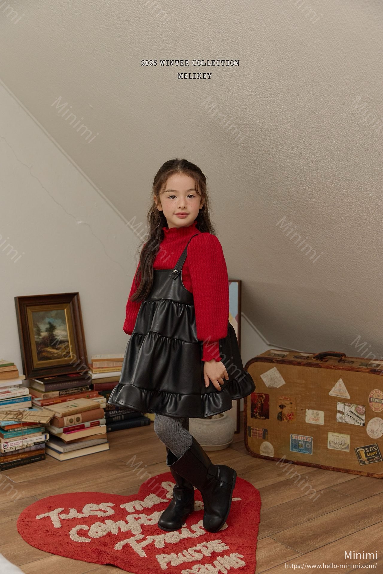 Melikey Chic Leather Tiered Dress 細節圖 9
