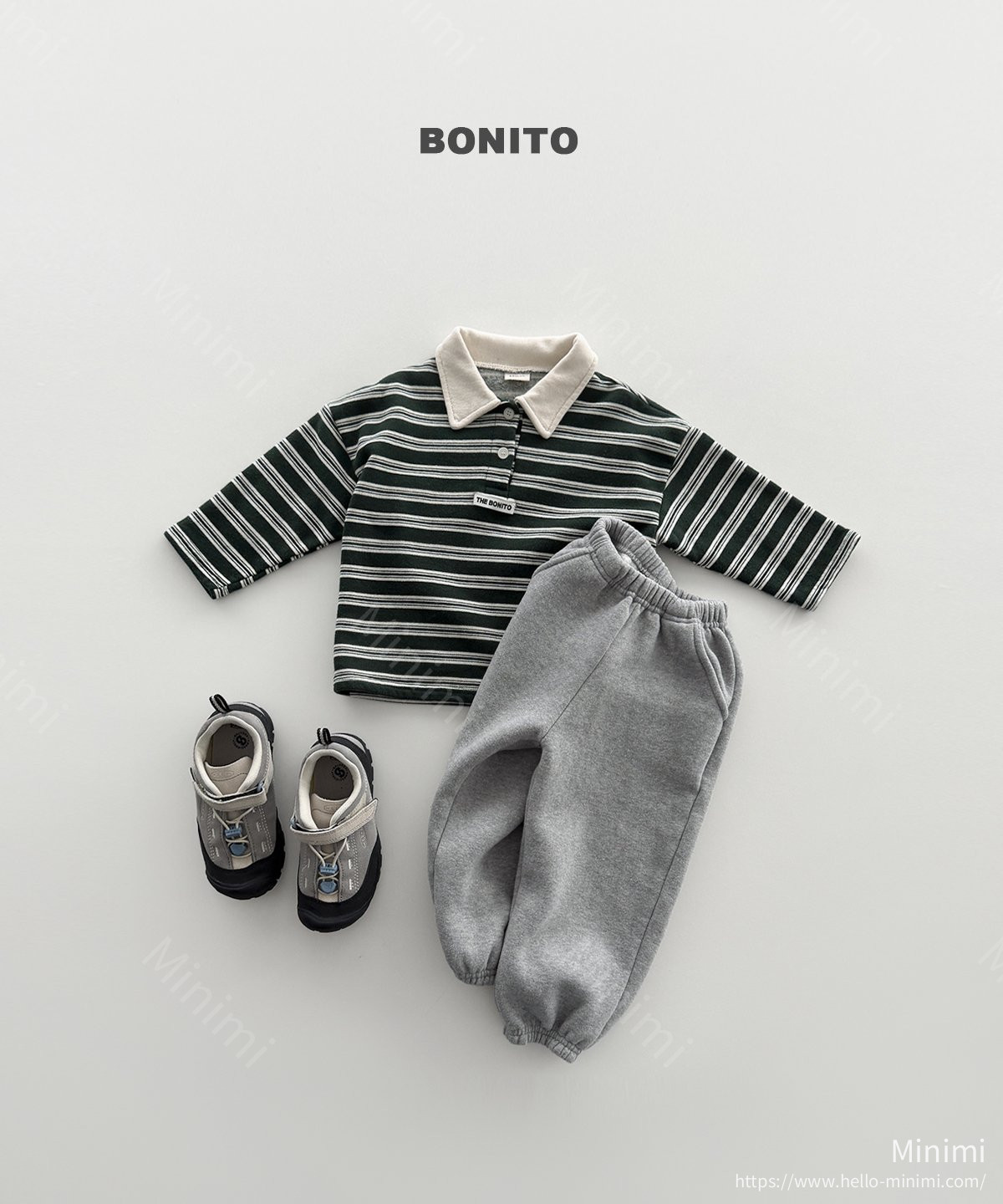 BONITO Stripe Choco Collar Tee 細節圖 2