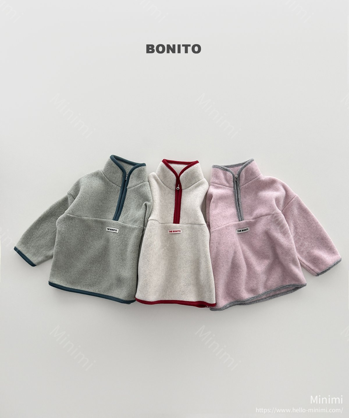 BONITO Cotton Candy Colorblock Half-Zip 細節圖 1