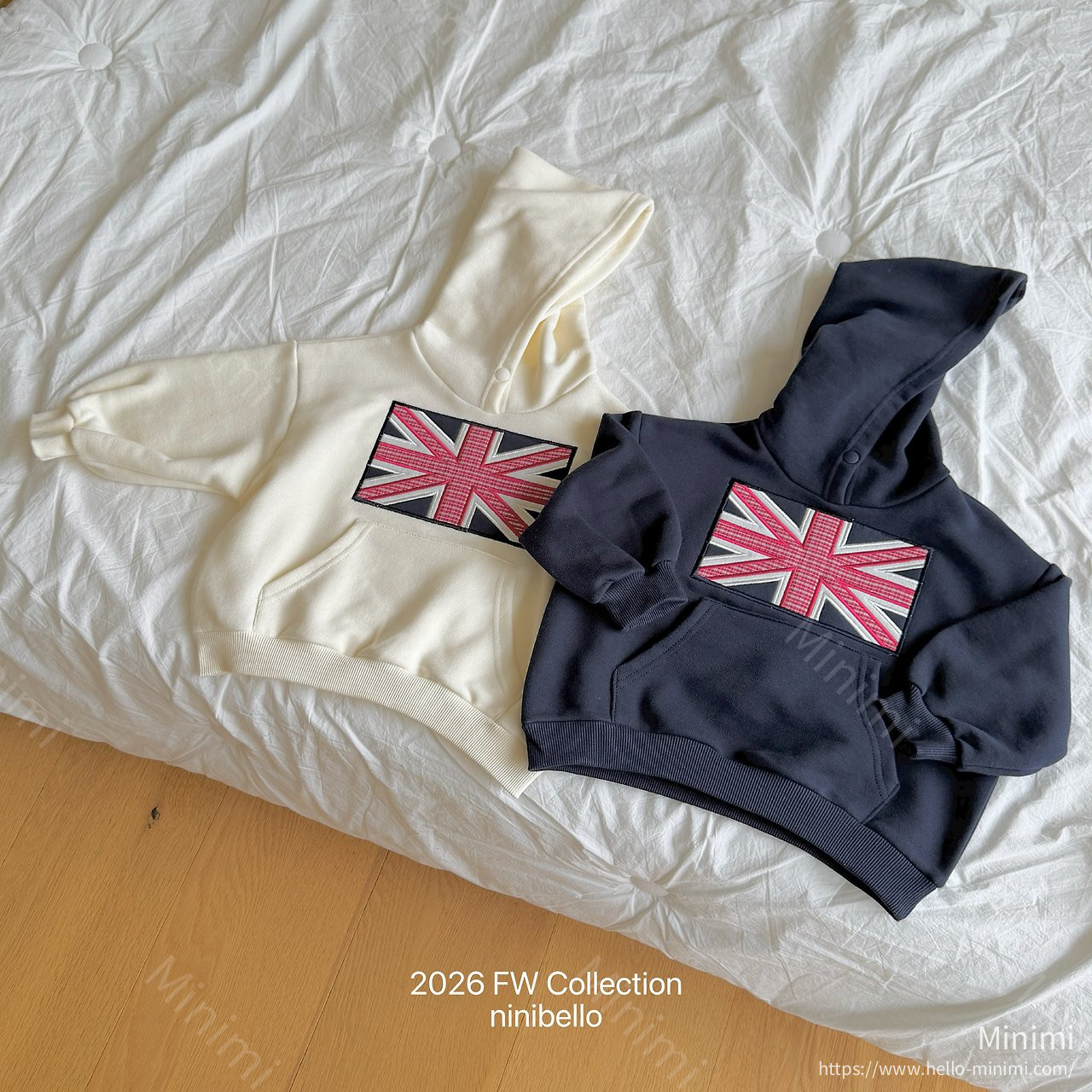 ninibello London Patch Hoodie - 韓國童裝代購主圖
