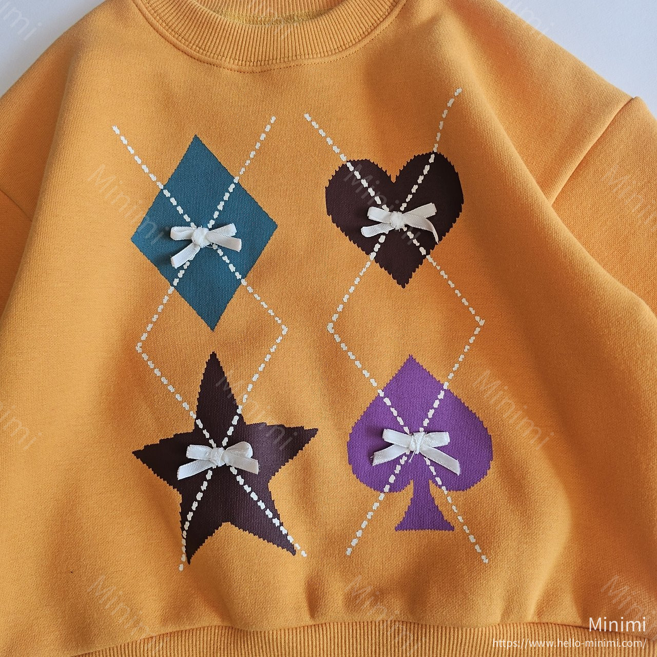 1st BLUE Argyle Sweatshirt 細節圖 3