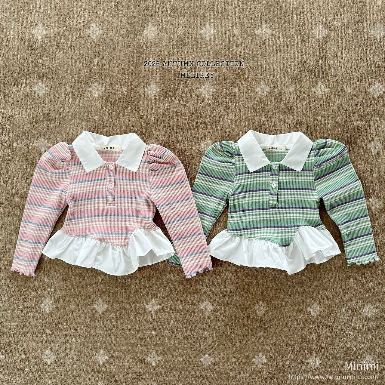 Melikey Diagonal Frill Collar T-shirt 細節圖 1