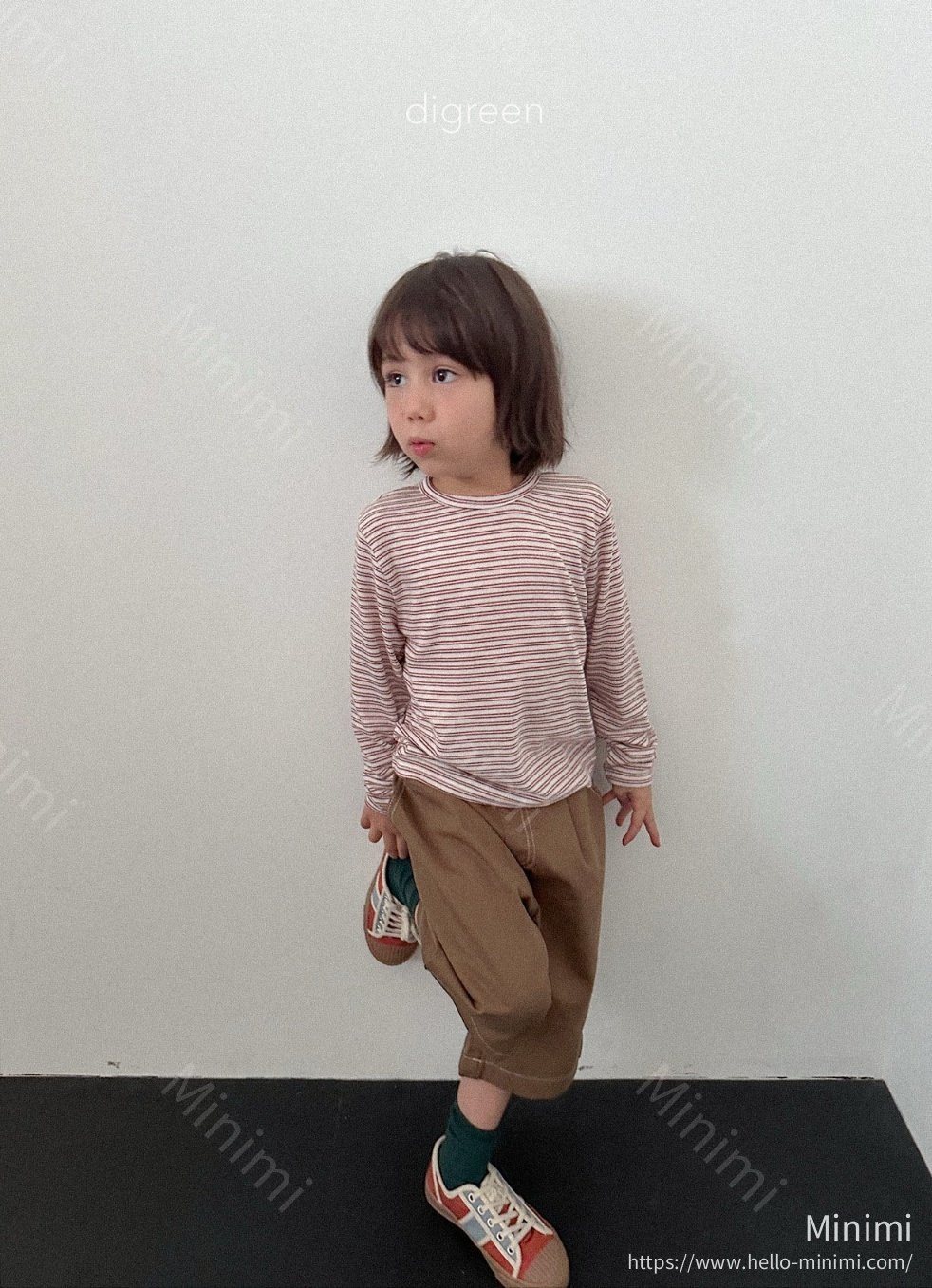digreen Stripe Latte Tee 細節圖 24