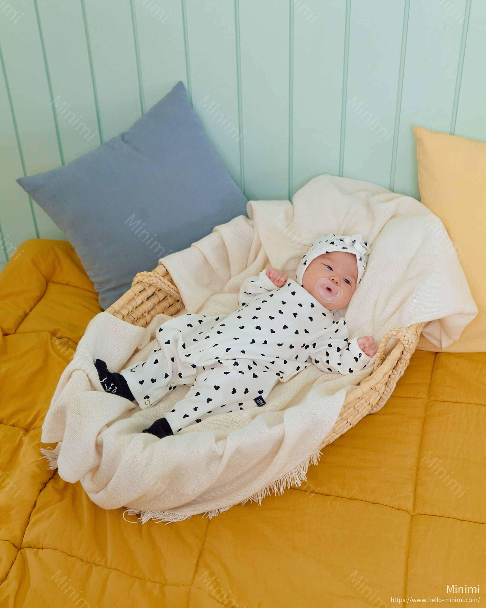 oott bebe Petite Heart Full Bodysuit + Bonnet Set 細節圖 21