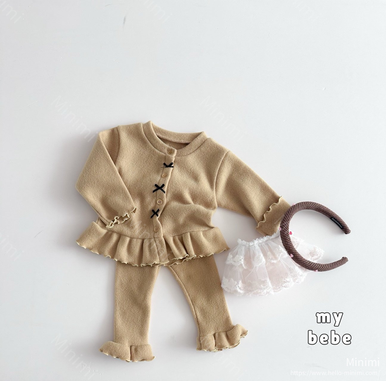 my_bébé Winter Frill Ribbon Cardigan 細節圖 9