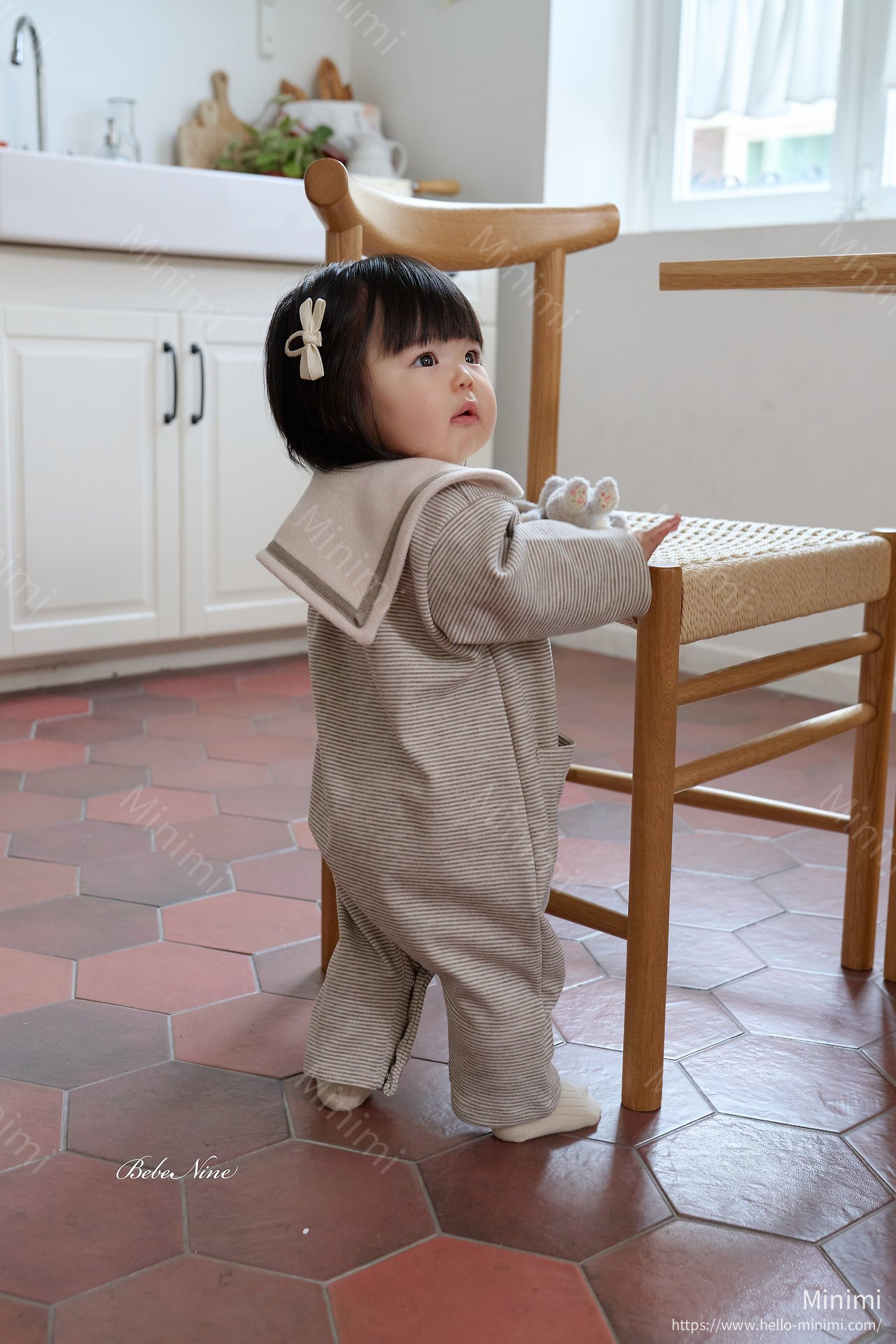 bebe nine Striped Sailor Romper 細節圖 10
