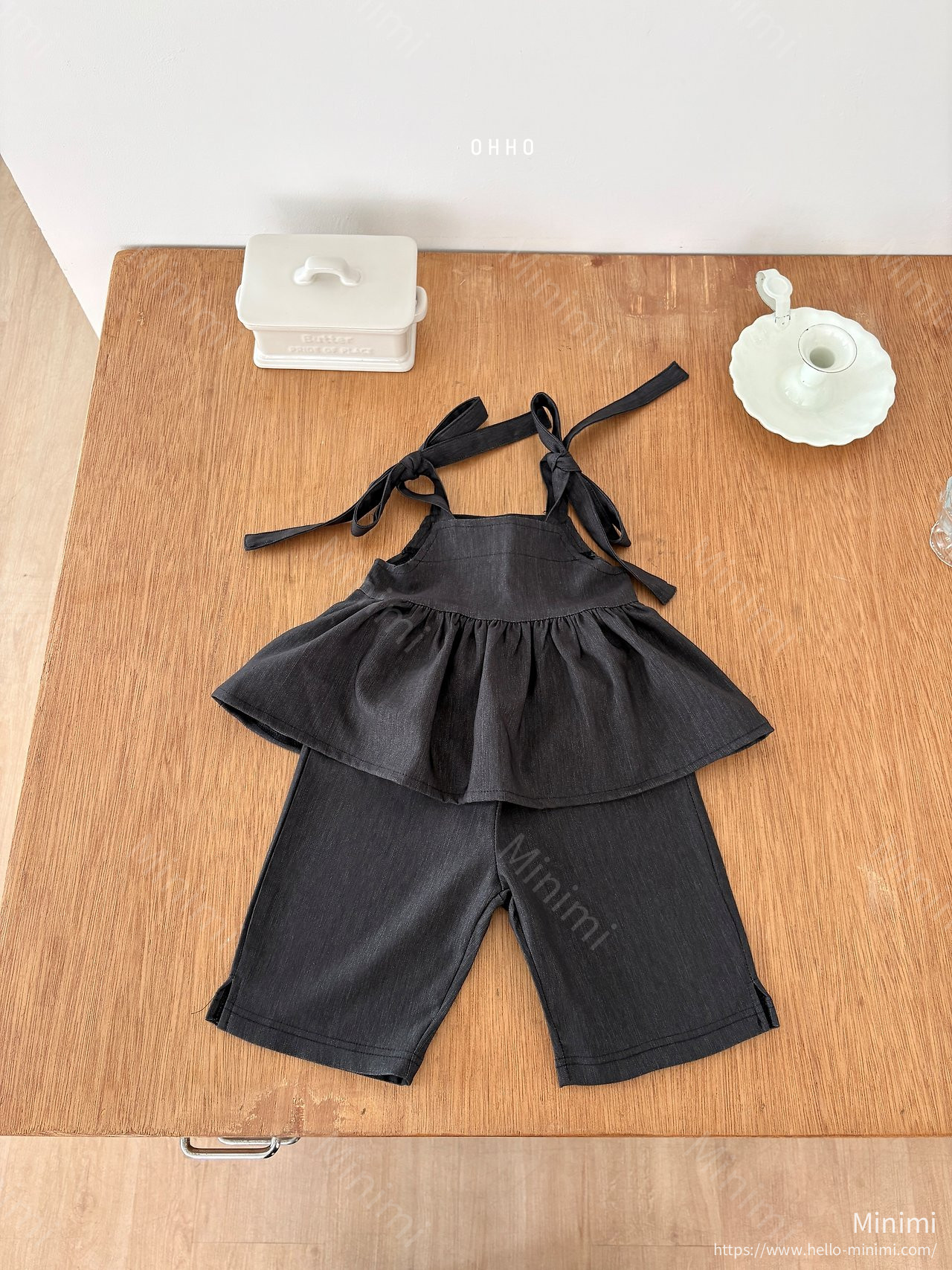 OHHO Soft Denim Strap Blouse 細節圖 10