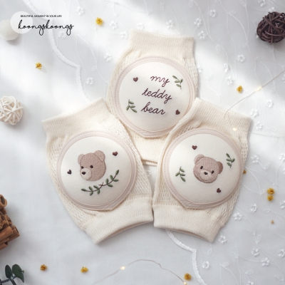 [Knee Pads] My Teddy Bear 3PCS Organic Baby Knee Pads