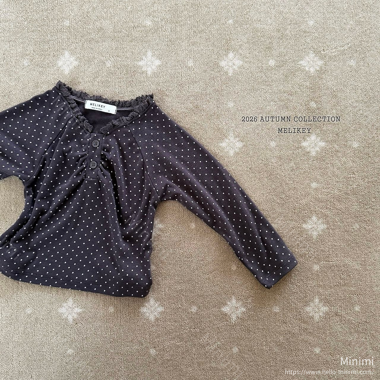 Melikey Dot Shirring T-shirt 細節圖 5