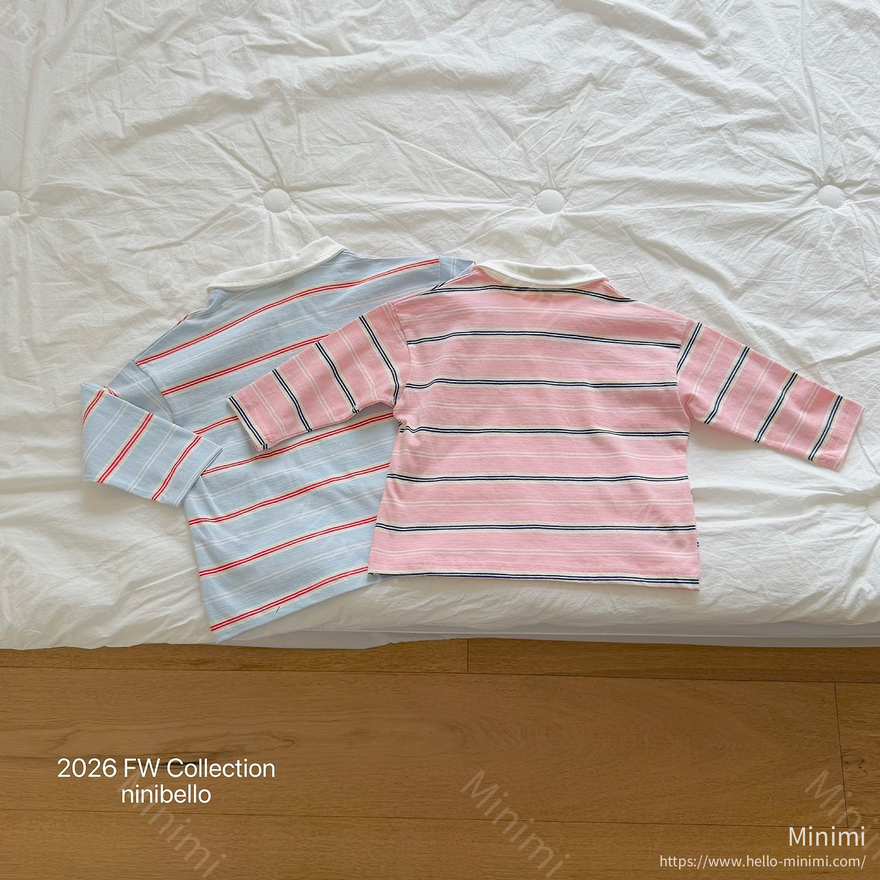 ninibello Milky Stripe Collar T-shirt 細節圖 4