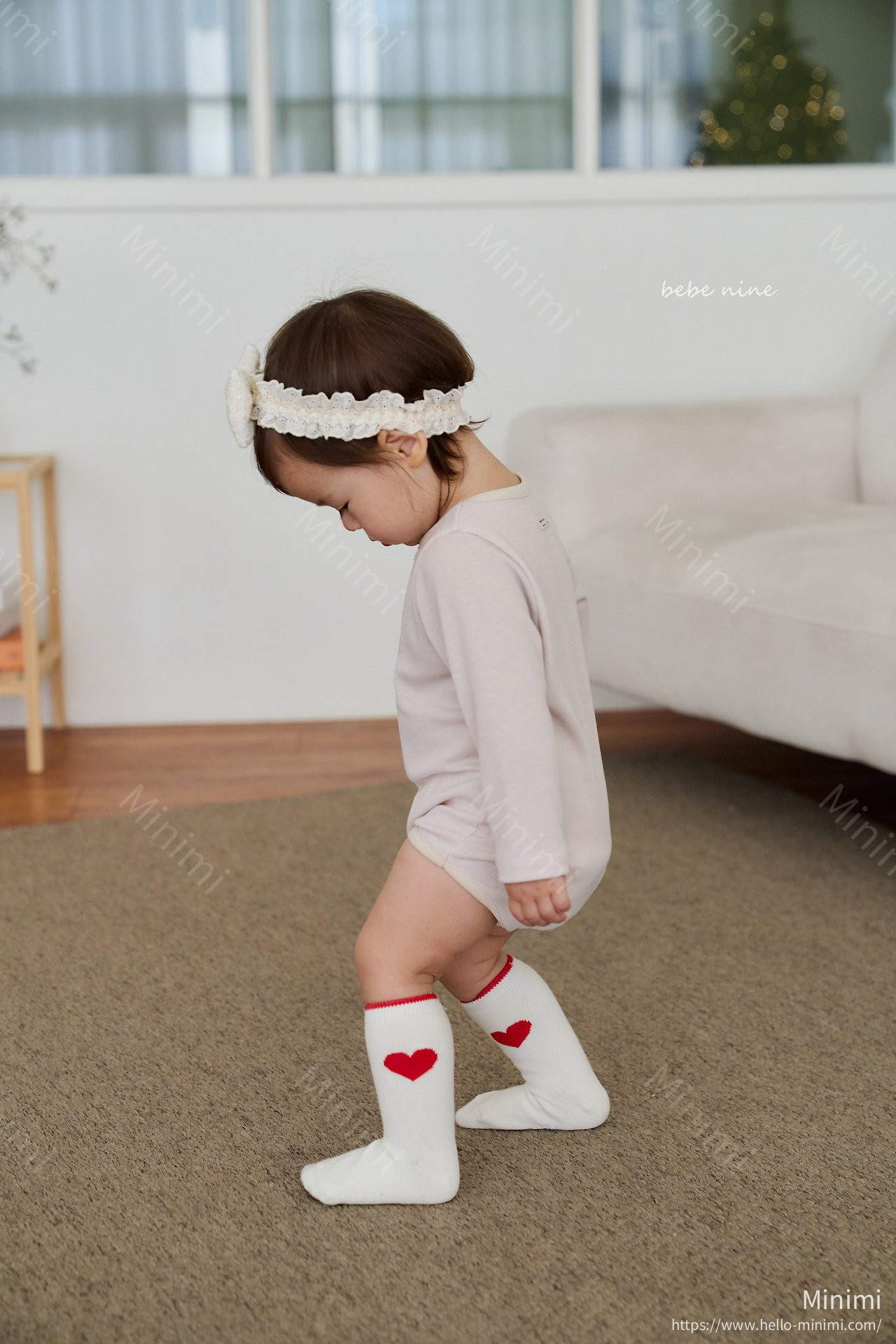 bebe nine Nine Heart Knee Socks Set 細節圖 10