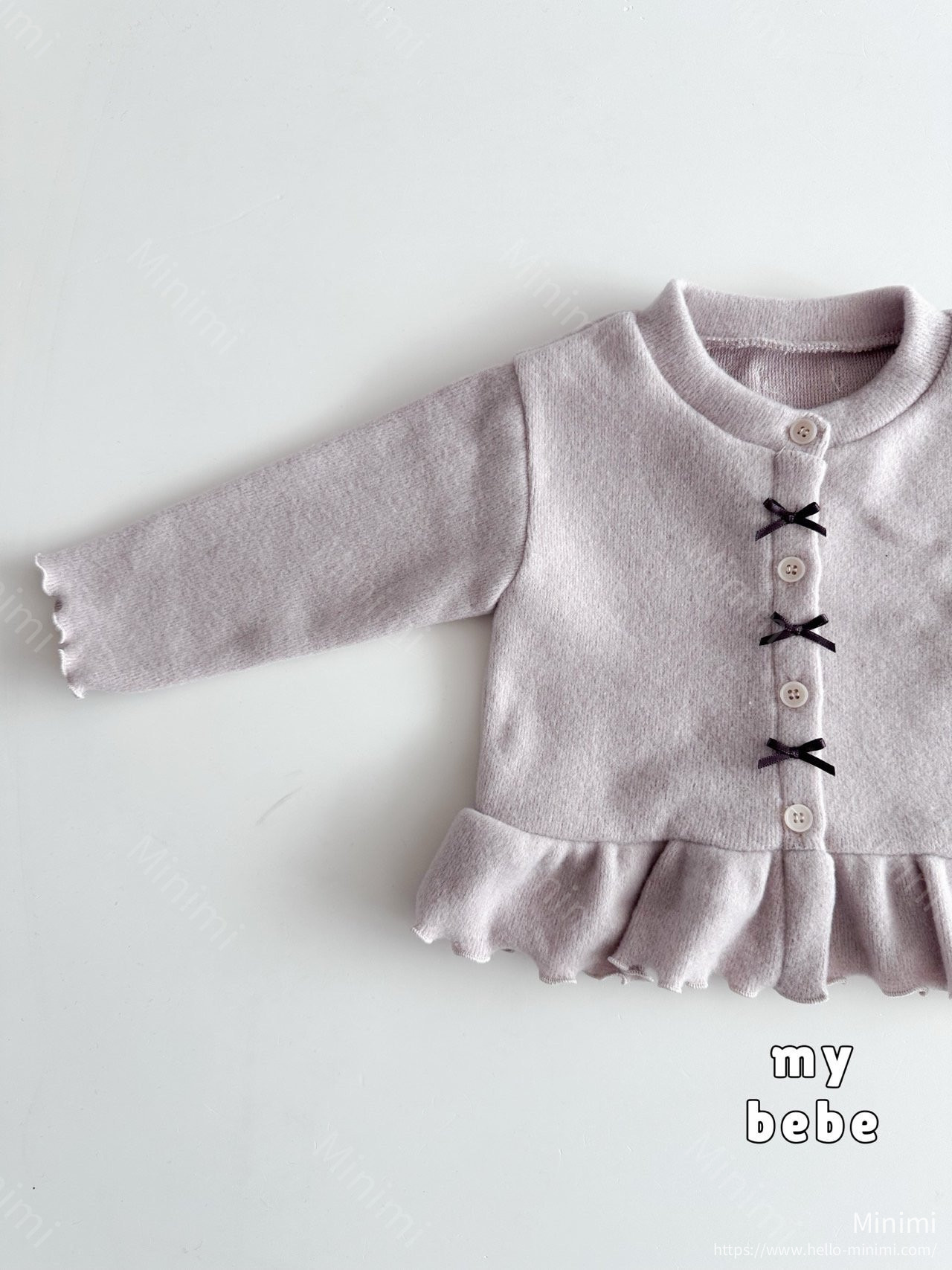 my_bébé Winter Frill Ribbon Cardigan 細節圖 4