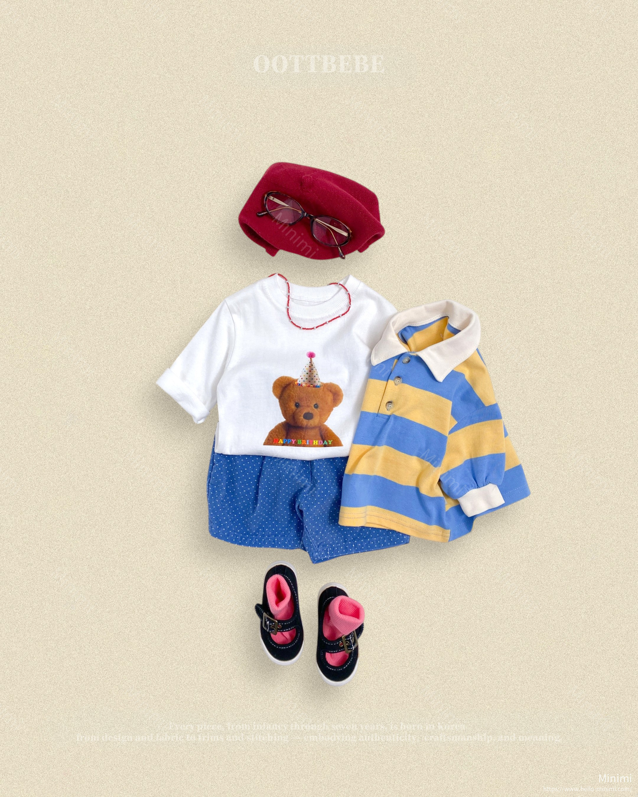 oott bebe Play Rugby Collar T-shirt 細節圖 1